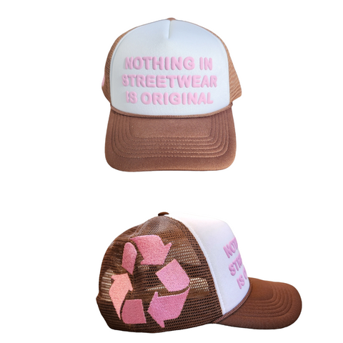 "NOTHING NEW UNDER THE SUN" TRUCKER HAT (BROWN)