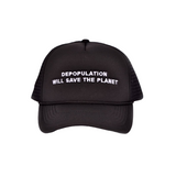 "DEPOPULATION CONTROL" TRUCKER HAT
