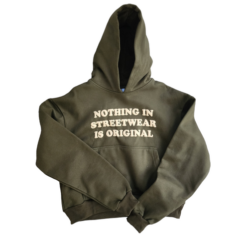 1 OF 1 "NOTHING NEW UNDER THE SUN" OLIVE HOODIE